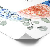 Blue Slate Dusty Blush Cards & Geschenke Poster (Ecke)