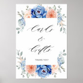 Blue Slate Dusty Blush Cards & Geschenke Poster (Vorne)