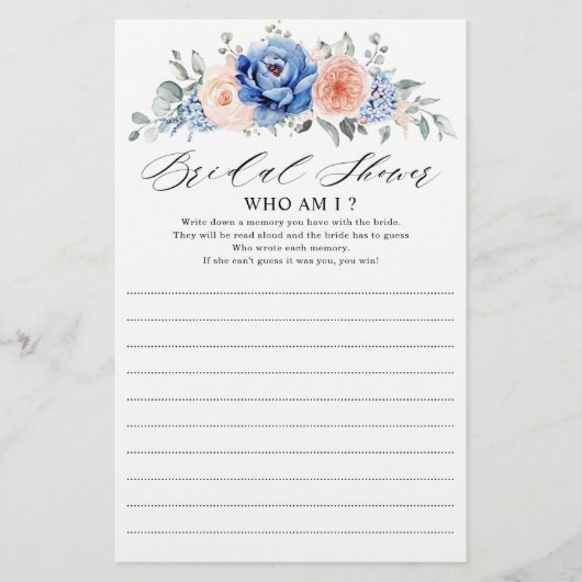 Blue Slate Dusty Blush Who I Game (Vorderseite)