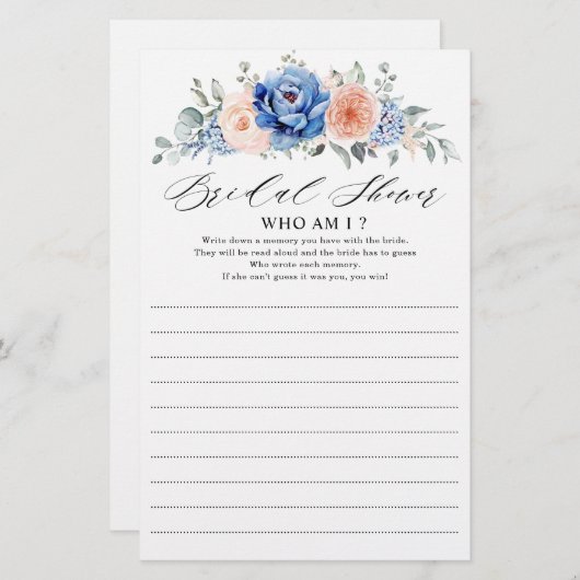 Blue Slate Dusty Blush Who I Game (Vorne/Hinten)