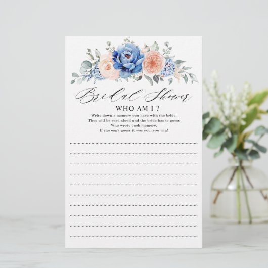 Blue Slate Dusty Blush Who I Game (Stehend Vorderseite)