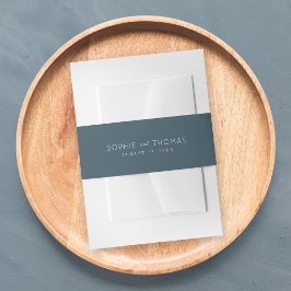 Blue Slate Wedding Einladungsbanderole