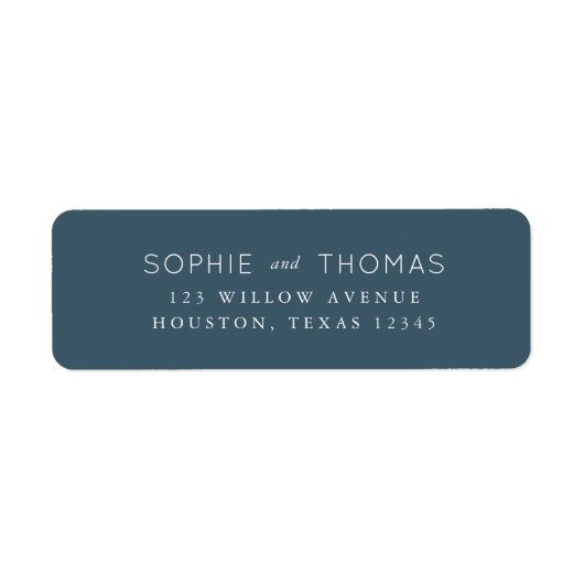 Blue Slate Wedding Rücksendeadresse (Vorne)