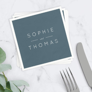 Blue Slate Wedding Serviette