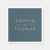 Blue Slate Wedding Serviette (Vorderseite)