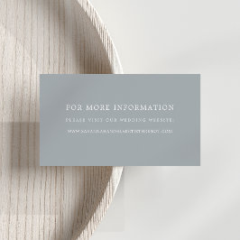 Blue Slate Wedding Website Cards Begleitkarte