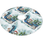 Blue Sled Baby Rentier Polyester Weihnachtsbaumdecke (Schrägansicht)