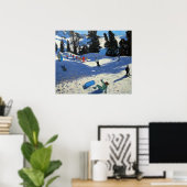 Blue Sledge Belle Plagne Poster (Heimbüro)