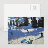 Blue Sledge Belle Plagne Postkarte (Vorne/Hinten)