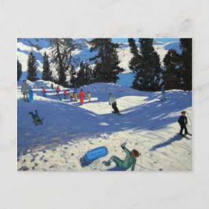 Blue Sledge Belle Plagne Postkarte