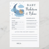 Blue Sleepy Bären Vorhersage und Anleitung Karte (Vorderseite)