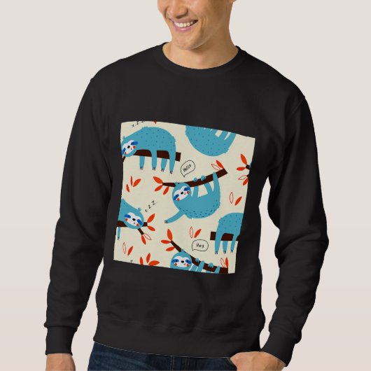 Blue Sloth Baby Sweatshirt (Vorderseite)