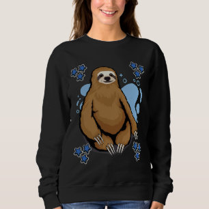 Blue Sloth Nickerchen Sloth Lazy Sleeping Sweatshirt