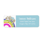 Blue Sloths Rainbow Kawaii Boy Baby Showadresse (Vorne)