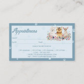 Blue Small Hunde Paw Pet Sitter Ernennung Visitenkarte (Rückseite)