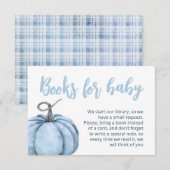 Blue Small Pumpkin Boy Baby Dusche Begleitkarte (Vorne/Hinten)