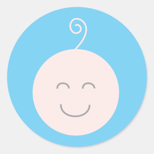 Blue Smile Baby Sticker (Vorderseite)