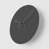 Blue Smile Face Wall Clock Runde Wanduhr (Winkel)