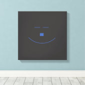Blue Smile Face Wrapped Canvas Leinwanddruck (Insitu (Holzboden))