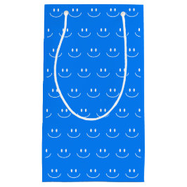 Blue Smile Pattern Geschenktasche Kleine Geschenktüte