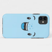 Blue Smiling Kawaii Face Case (Rückseite (Horizontal))