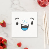 Blue Smiling Kawaii Face Napkins Serviette (Beispiel)