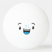Blue Smiling Kawaii Face Ping Pong Balls Tischtennisball (Rückseite)