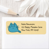 Blue Smilly Kitty Cat (Insitu)