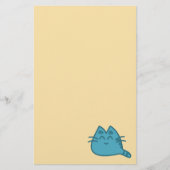 Blue Smilly Kitty Cat Briefpapier (Vorderseite)