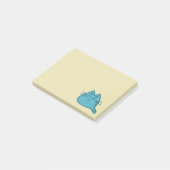 Blue Smilly Kitty Cat Post-it Klebezettel (angewinkelt)