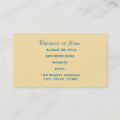 Blue Smilly Kitty Cat Visitenkarte (Rückseite)