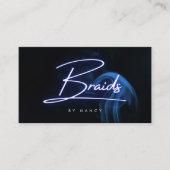 Blue Smoke Neon Braids Visitenkarte (Vorderseite)