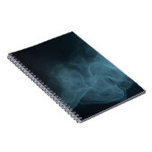 Blue Smoke on Black Abstract Art Notebook Notizblock (Rechte Seite)