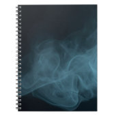 Blue Smoke on Black Abstract Art Notebook Notizblock (Vorderseite)