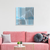 Blue Smoke & Stripes Canvas Art Leinwanddruck (Insitu (Wohnzimmer))