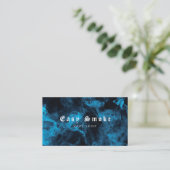 Blue Smoke Vape Shop Business Card Visitenkarte (Stehend Vorderseite)