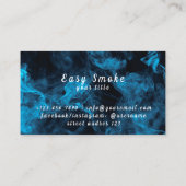 Blue Smoke Vape Shop Business Card Visitenkarte (Rückseite)