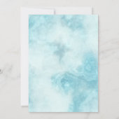 Blue Smokey Marble Butterflies Hochzeit Einladung (Rückseite)