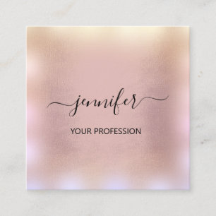 Blue Smoking Rose Gold Ombre Beruflich Quadratische Visitenkarte
