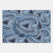 Blue Smoky Agate Geode Geschenkpapier Set (Vorderseite 3)