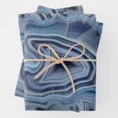 Blue Smoky Agate Geode Geschenkpapier Set (Beispiel)