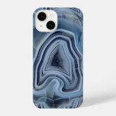 Blue Smoky Agate Geode iPhone Hülle (Rückseite)