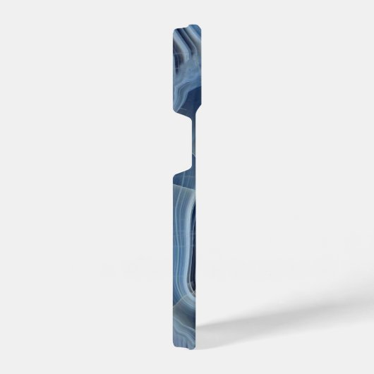 Blue Smoky Agate Geode iPhone Hülle (Rechte Seite)