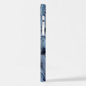 Blue Smoky Agate Geode iPhone Hülle (Linke Seite)