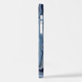 Blue Smoky Agate Geode iPhone Hülle (Linke Seite)