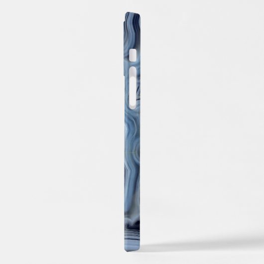 Blue Smoky Agate Geode iPhone Hülle (Linke Seite)