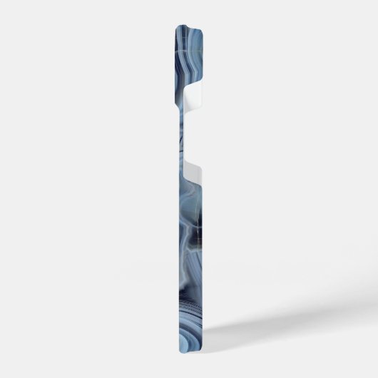 Blue Smoky Agate Geode iPhone Hülle (Linke Seite)