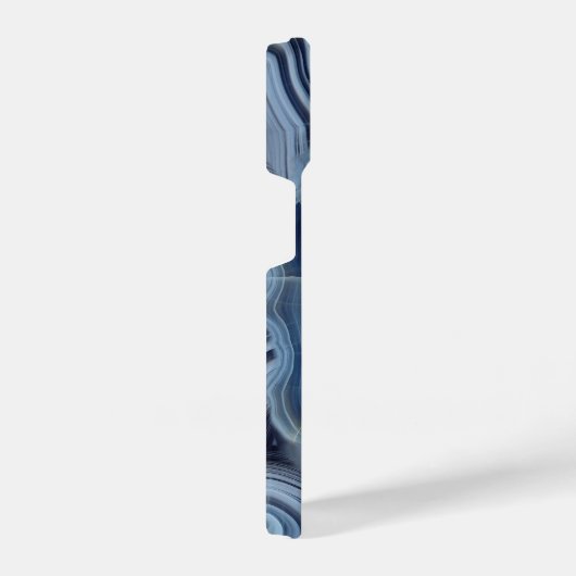 Blue Smoky Agate Geode iPhone Hülle (Rechte Seite)