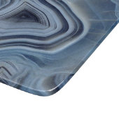 Blue Smoky Agate Geode Schneidebrett (Ecke)