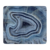 Blue Smoky Agate Geode Schneidebrett (Vorderseite)